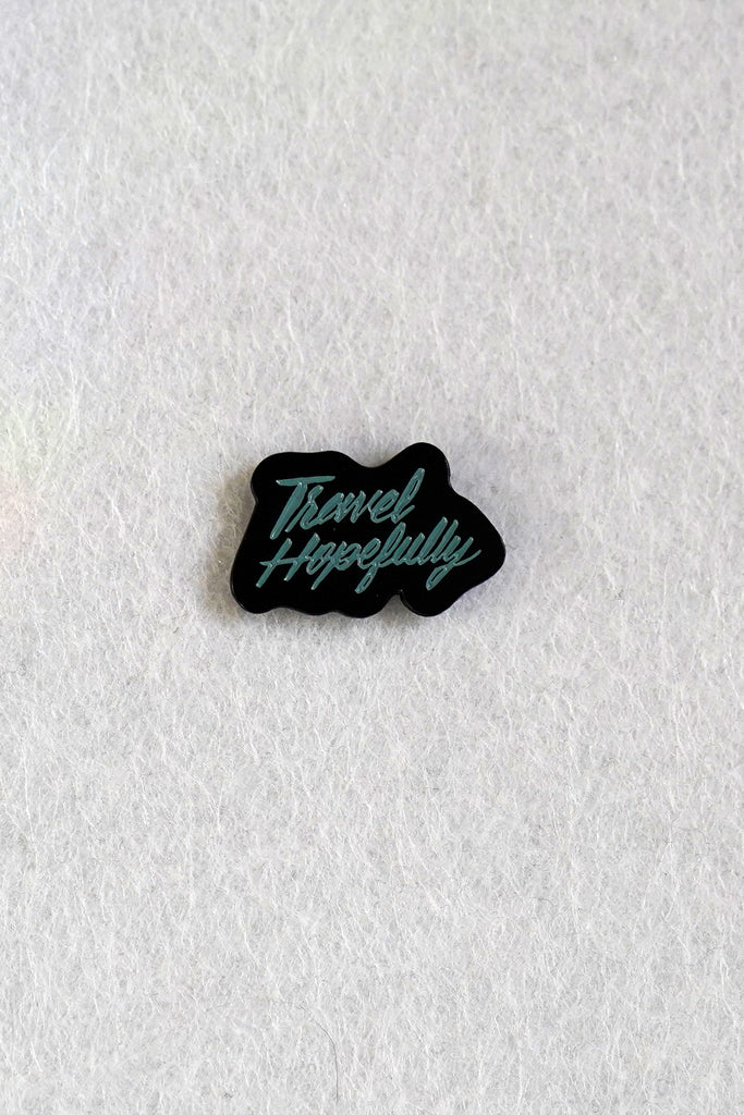 Travel Hopefully Enamel Pin | Patreon Pin Club