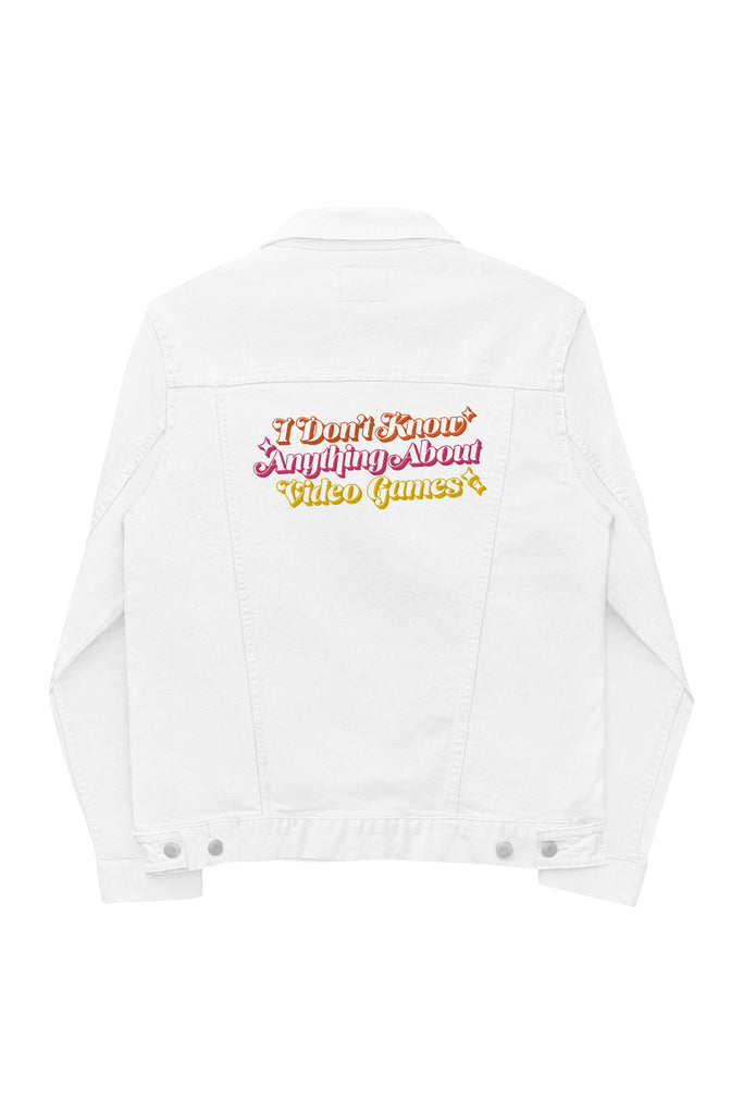 I Don't Know Anything About Video Games Unisex Denim Jacket | Sam Maggs
