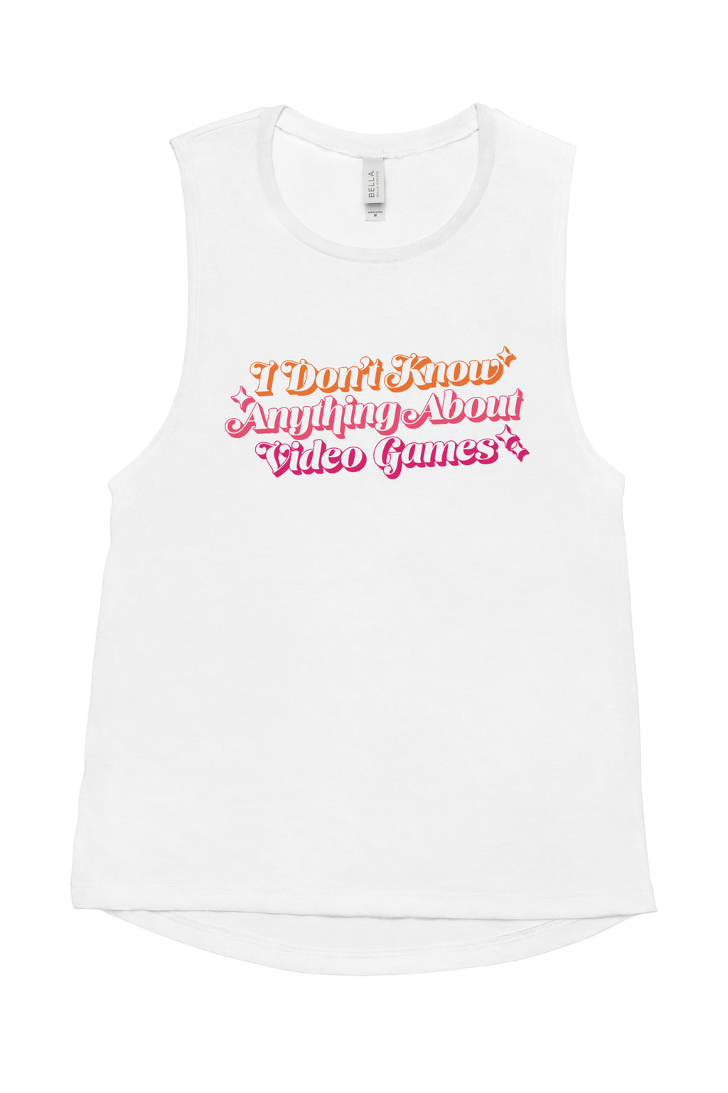 I Don't Know Anything About Video Games Fitted Muscle Tank | Sam Maggs