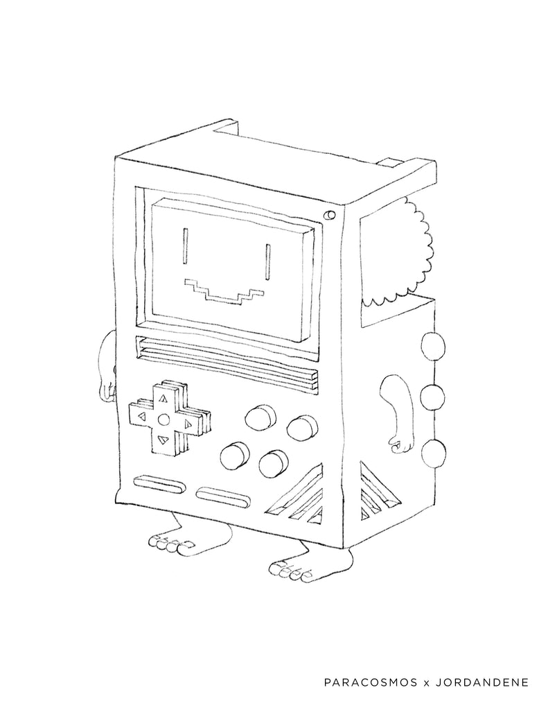 Gaming Love Free Coloring Page