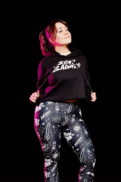 Stay Badass Crop Hoodie | Bombsheller x Jordandene