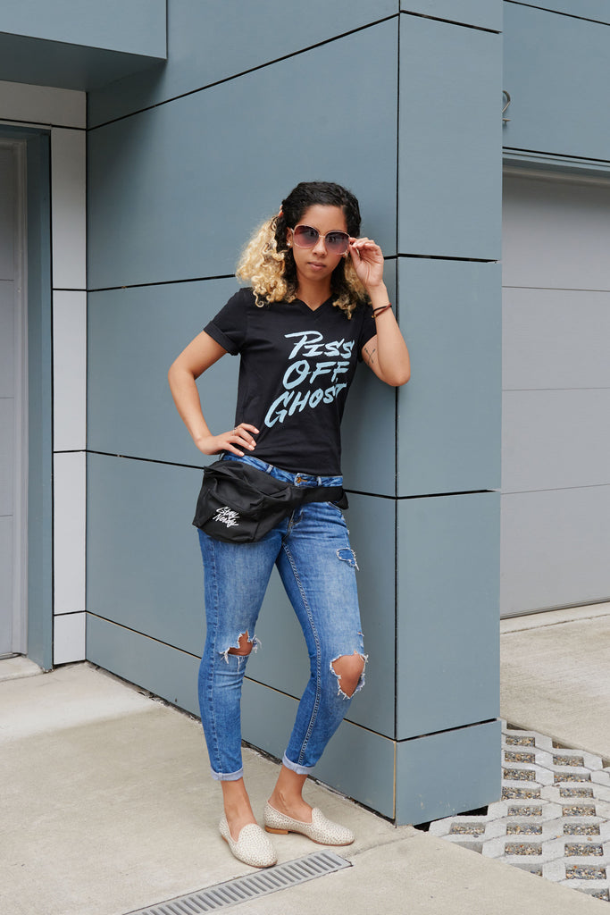 Piss Off Ghost Unisex V-Neck T-Shirt