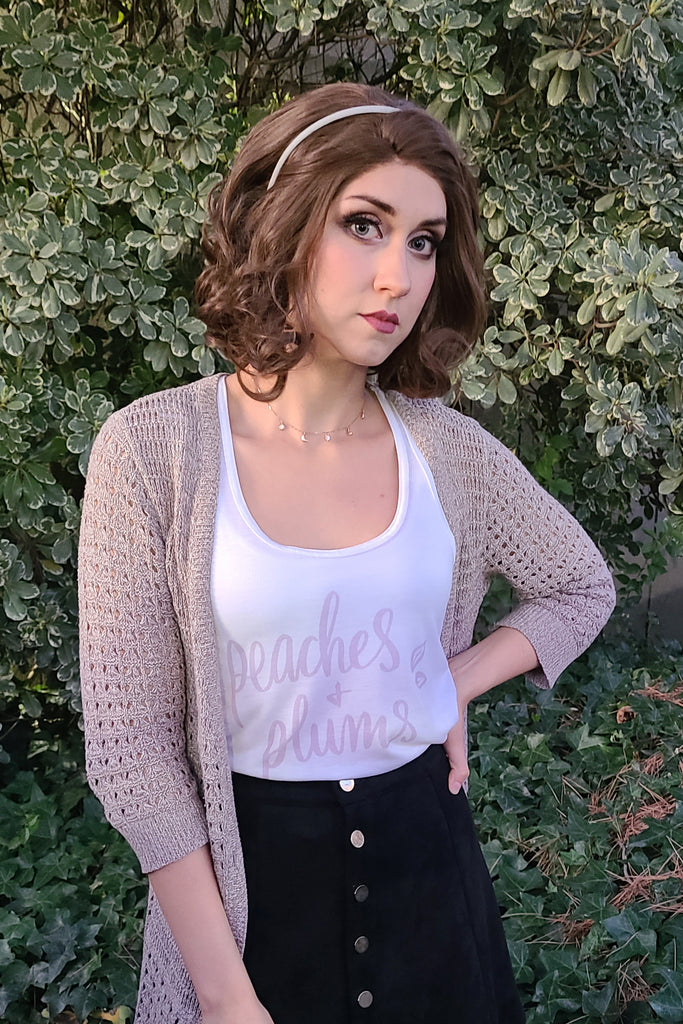 Peaches + Plums Fitted Flowy Racerback Tank