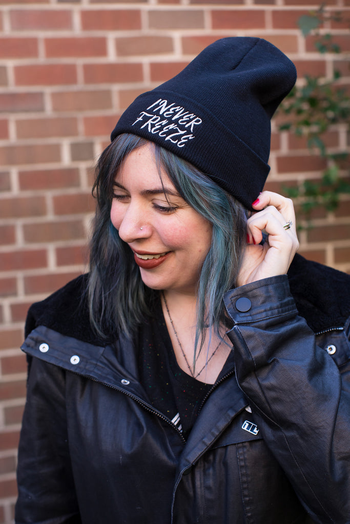 I Never Freeze Black Panther Beanie