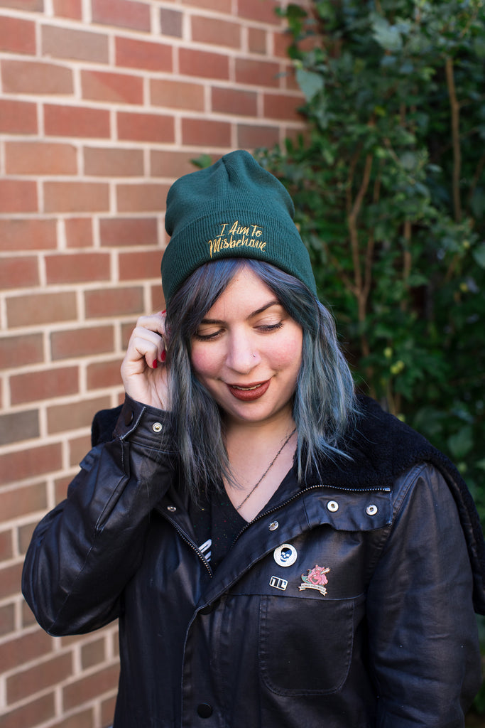 I Aim to Misbehave Firefly Beanie