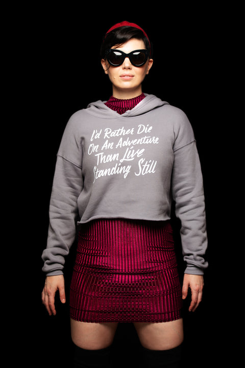 I'd Rather Die on an Adventure Crop Hoodie | V.E. Schwab Official Collection