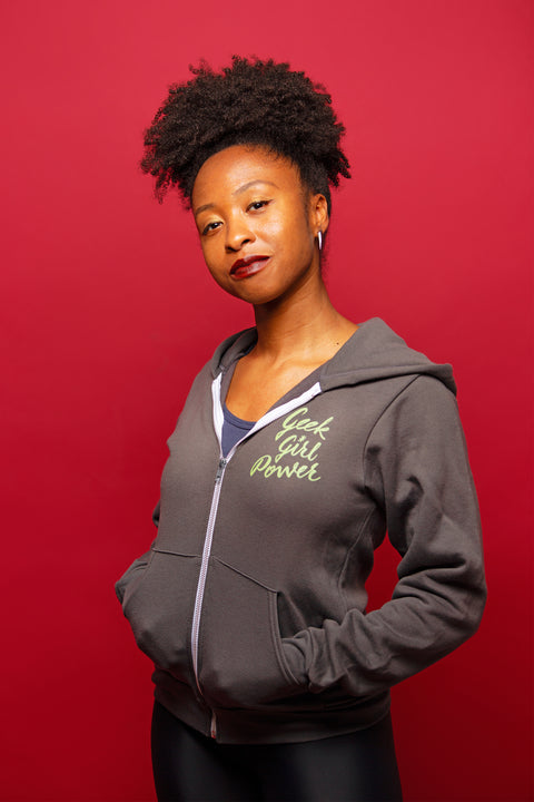 Geek Girl Power Zip Up Hoodie