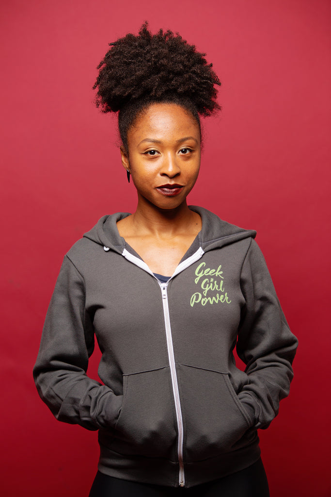Geek Girl Power Zip Up Hoodie