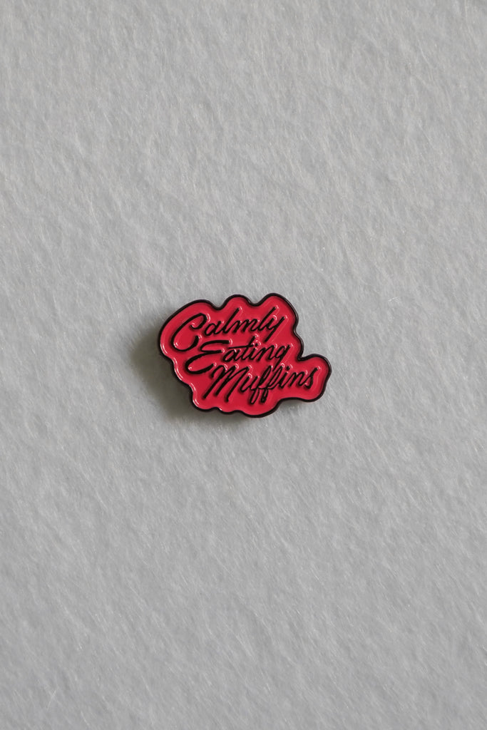 Calmly Eating Muffins Enamel Pin | Patreon Pin Club