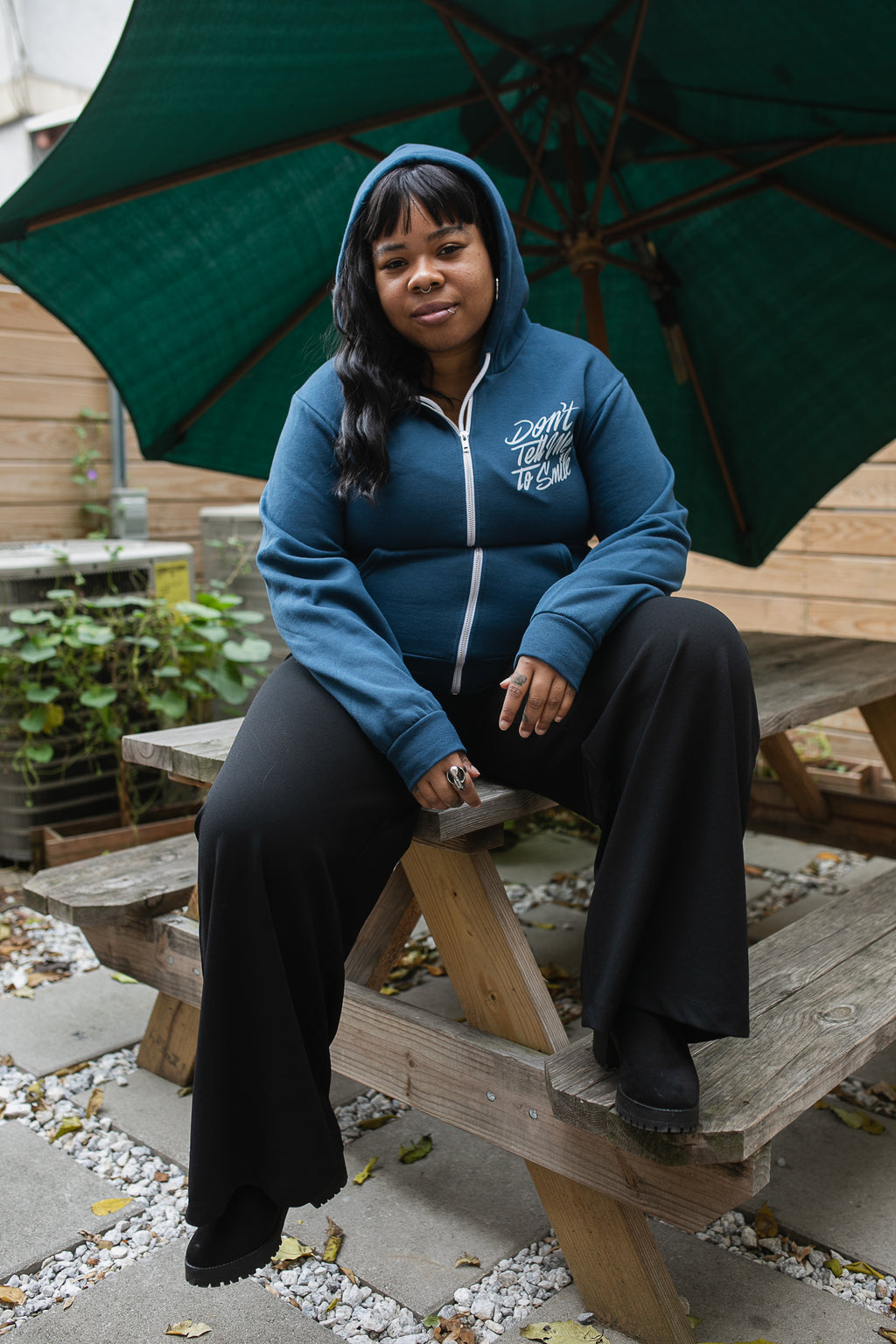 Don't Tell Me to Smile Zip Up Hoodie
