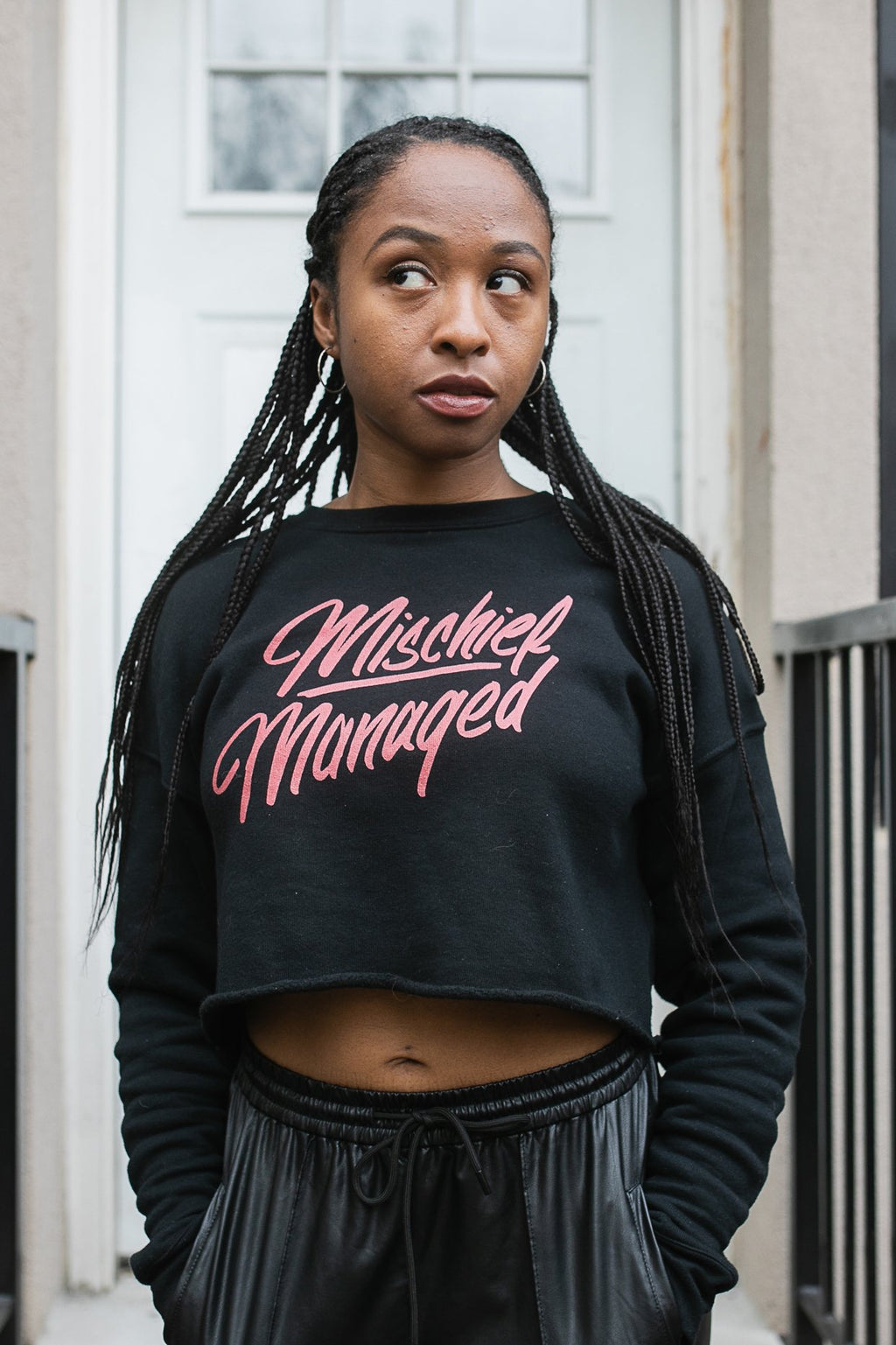 Mischief Fitted Crop Sweatshirt