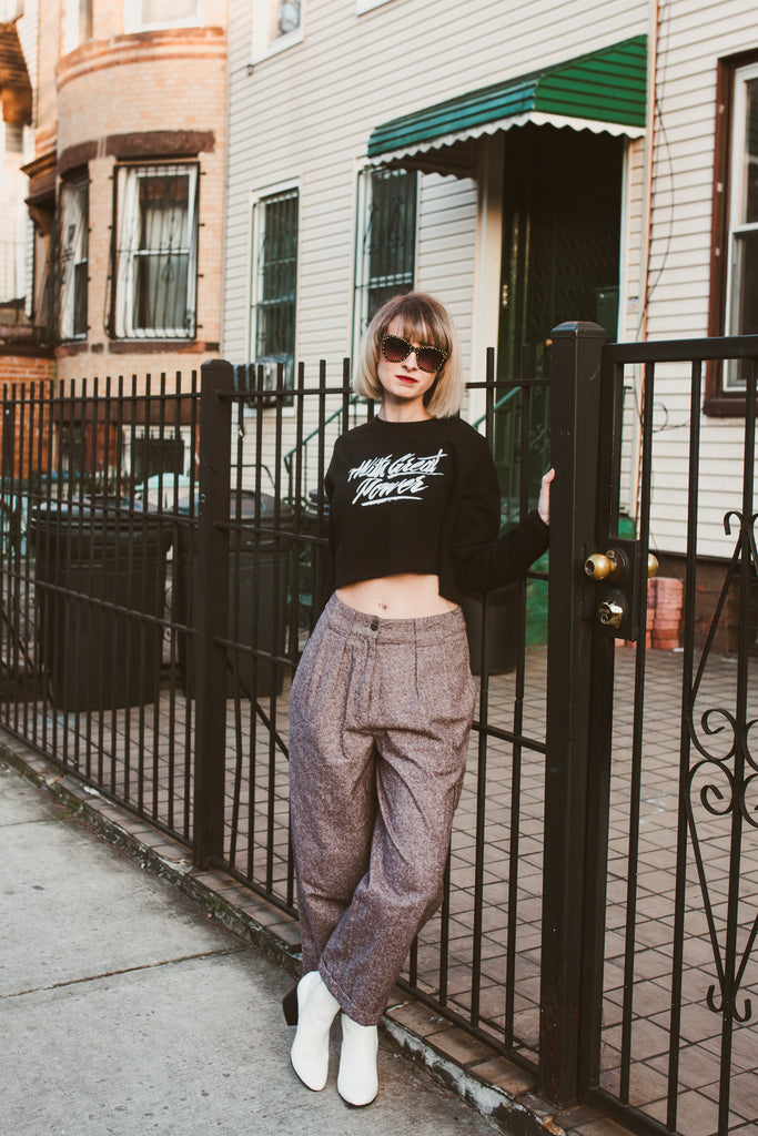 With Great Power Crop Sweatshirt