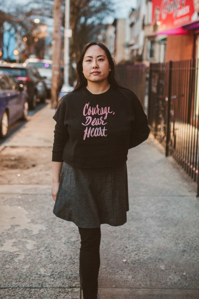 Courage Dear Heart Crop Sweatshirt