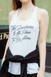 The Darkness is No Place to Be Alone Fitted Racerback Tank | The Invisible Life of Addie LaRue