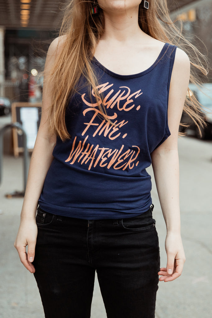 Sure. Fine. Whatever. Unisex Tank Top