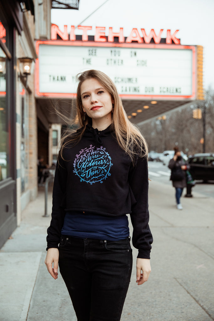 We Were Explorers Then Fitted Crop Hoodie