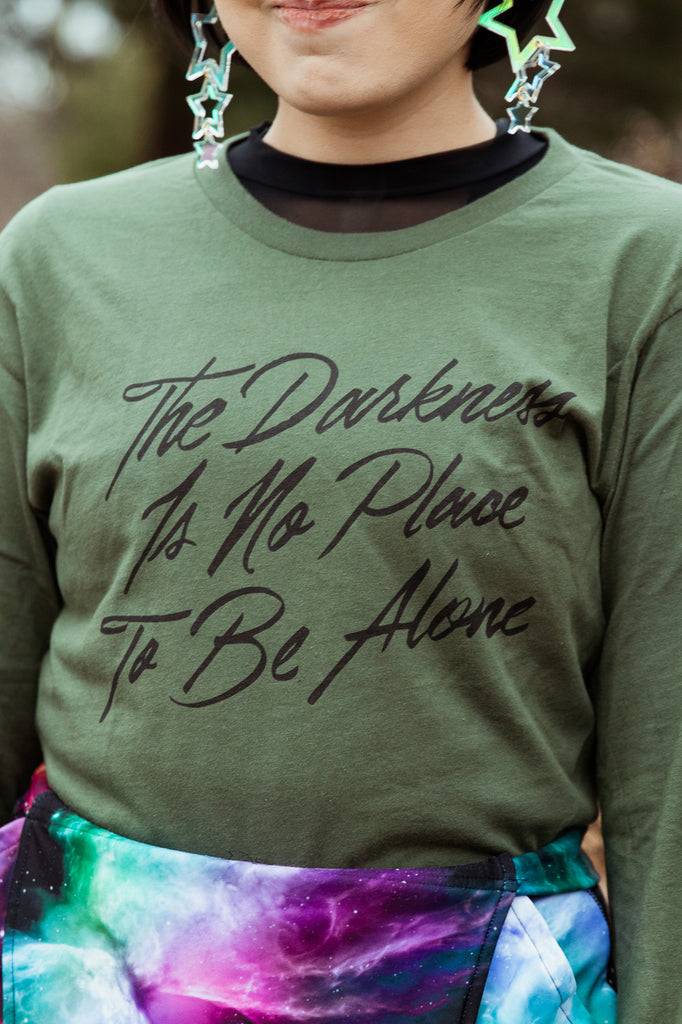 The Darkness is No Place to Be Alone Unisex Long Sleeve Tee | The Invisible Life of Addie LaRue