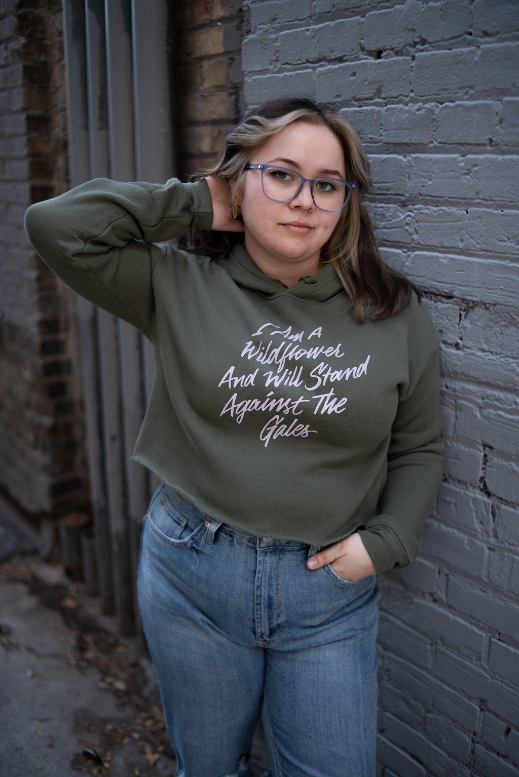 I Am a Wildflower Crop Hoodie | Mackenzi Lee