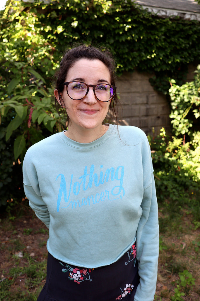 Nothing-mancer Fitted Crop Sweatshirt