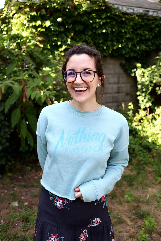 Nothing-mancer Fitted Crop Sweatshirt