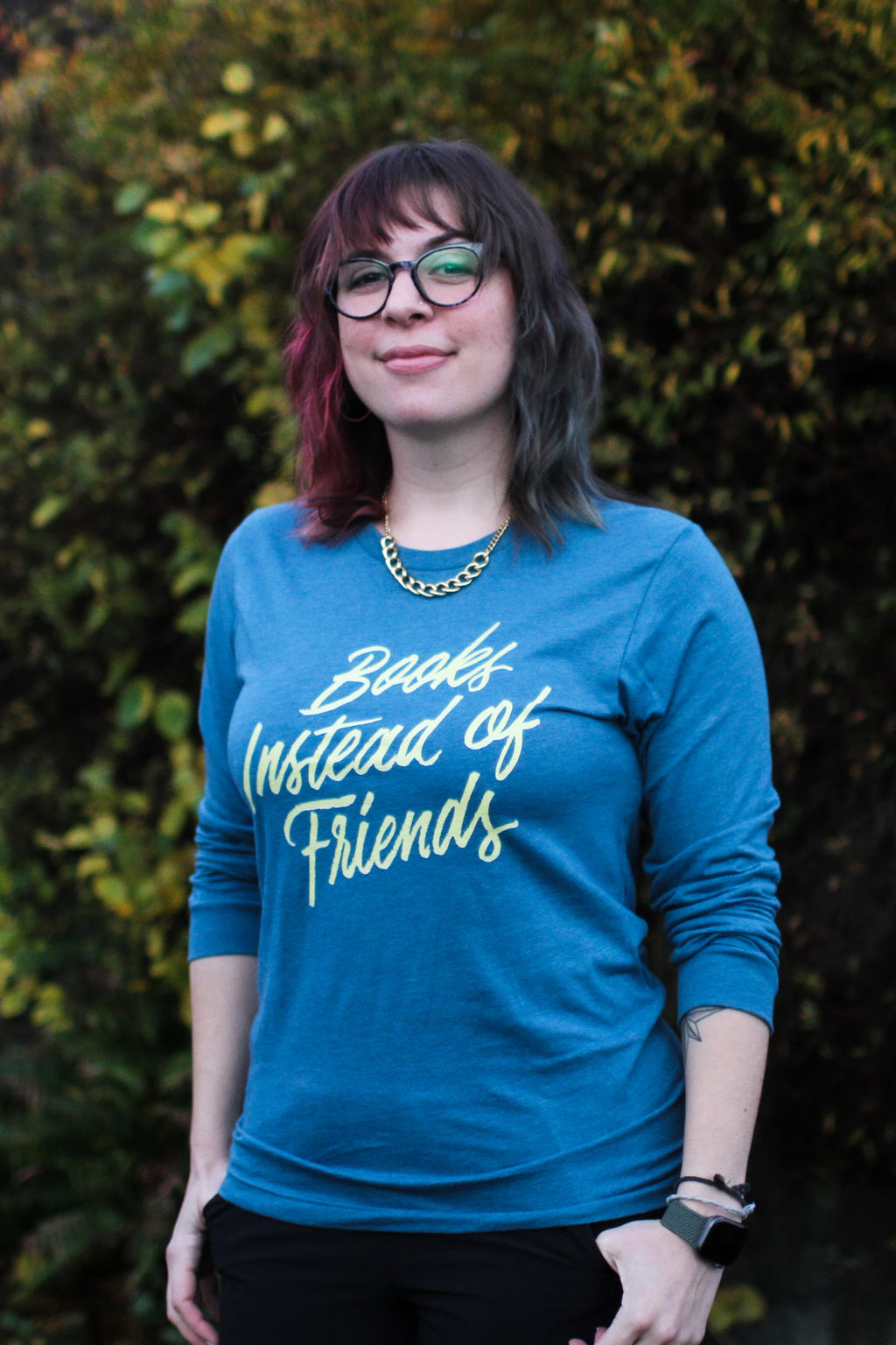 Books Instead of Friends Unisex Long Sleeve Tee | Mackenzi Lee