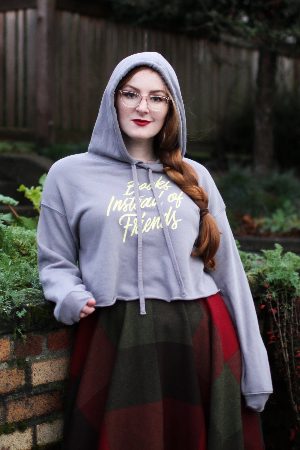 Books Instead of Friends Crop Hoodie | Mackenzi Lee