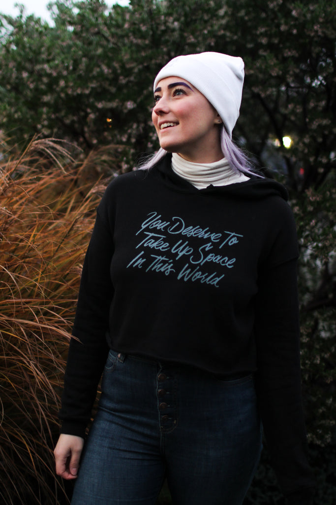 Take Up Space Fitted Crop Hoodie | Mackenzi Lee