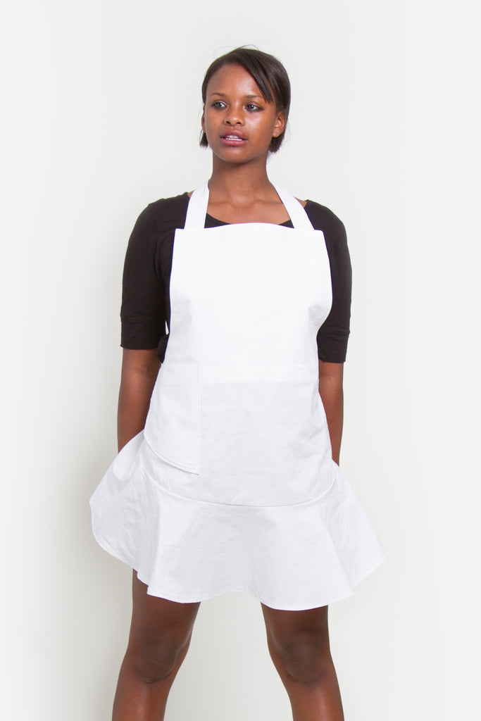 Solid Color Apron | White