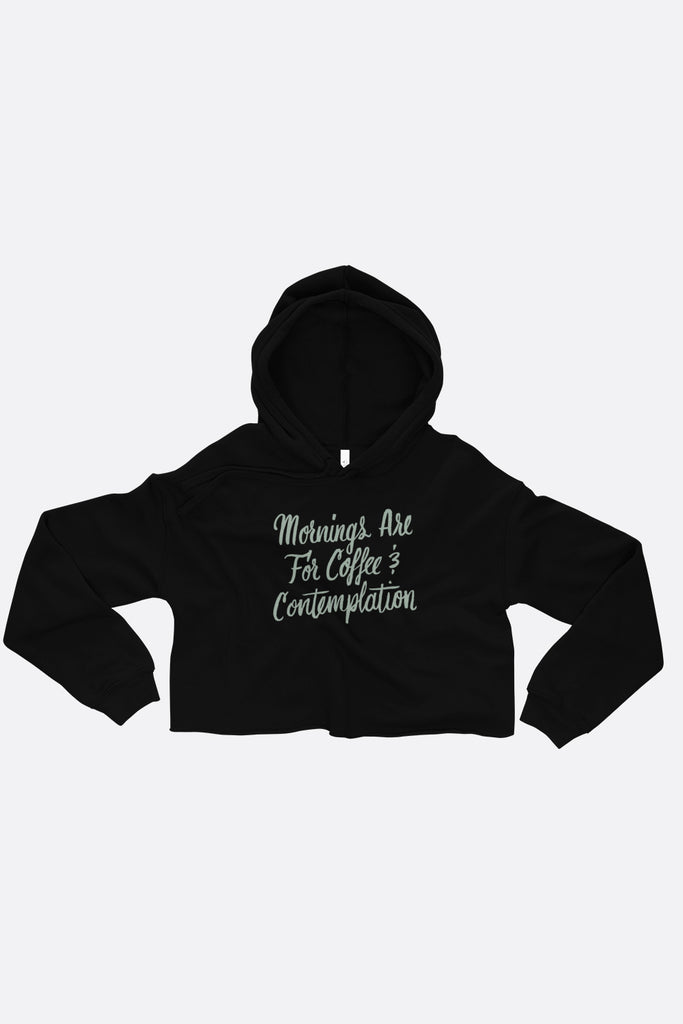 Coffee and Contemplation Crop Hoodie