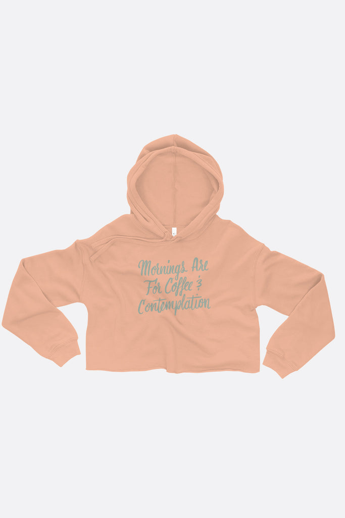 Coffee and Contemplation Crop Hoodie