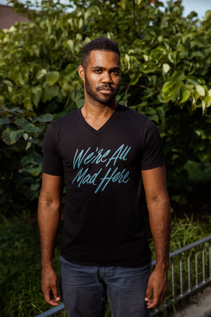 We're All Mad Here Unisex V-Neck T-Shirt | Alice in Wonderland