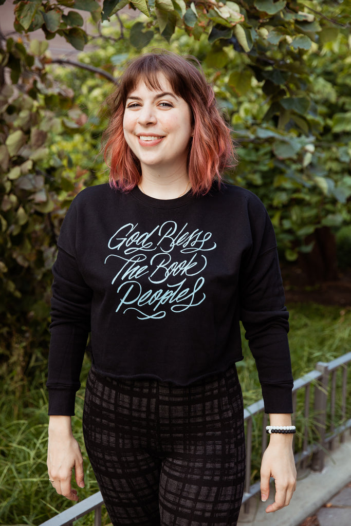 God Bless the Book People Crop Sweatshirt | Mackenzi Lee