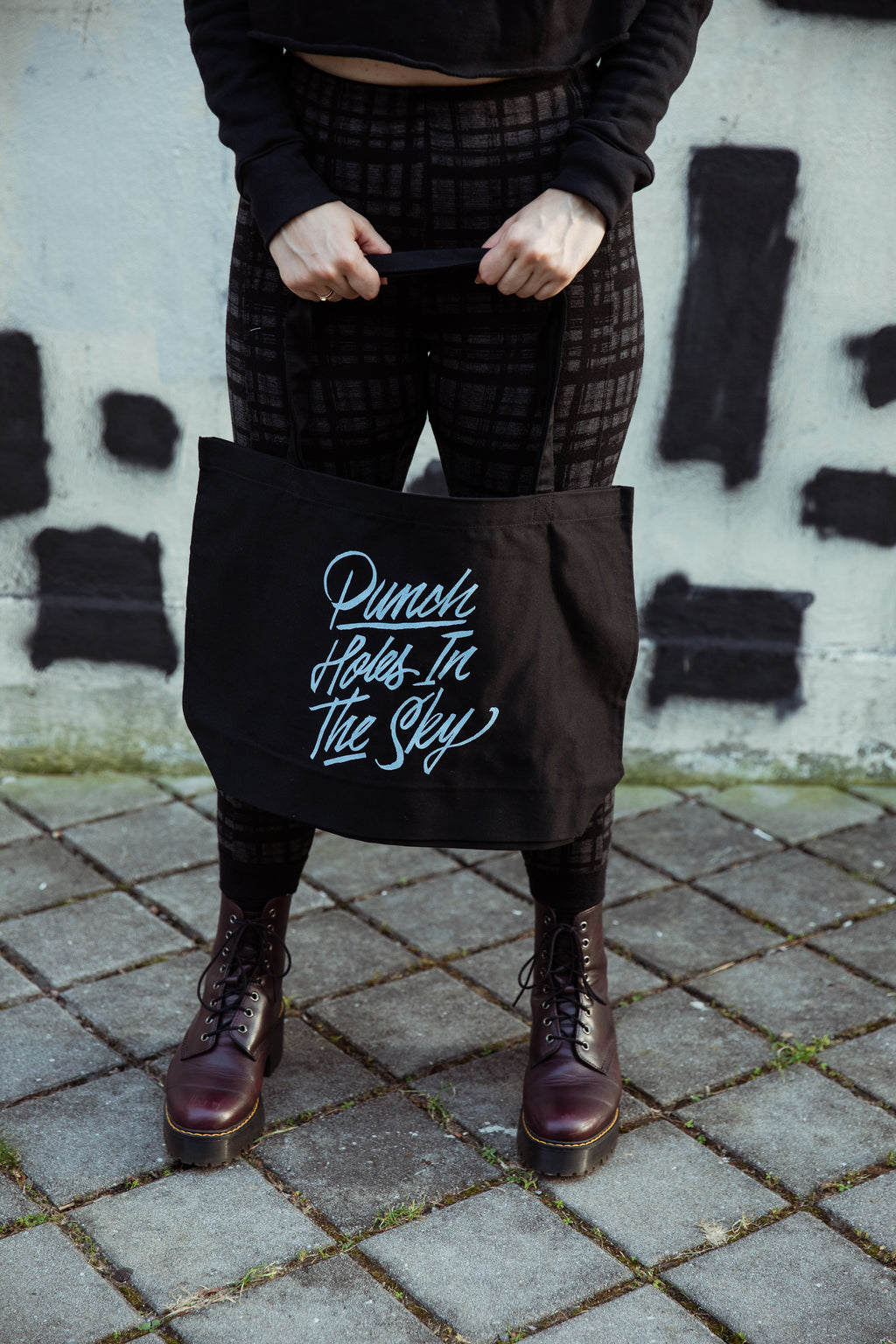 Punch Holes in the Sky Large Eco Tote Bag