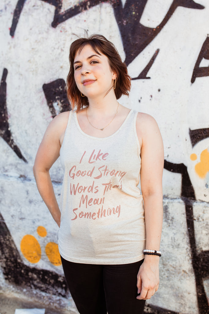 I Like Good Strong Words Unisex Tank Top | Little Women