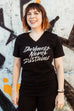 Darkness Never Sustains Unisex V-Neck T-Shirt