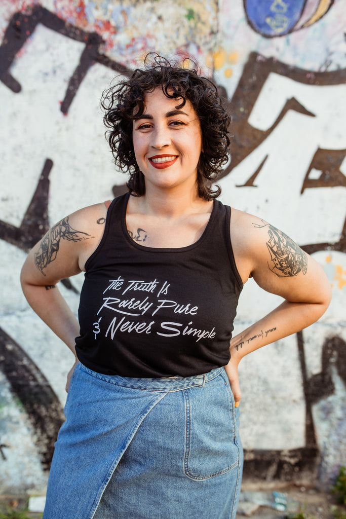 The Truth is Rarely Pure and Never Simple Unisex Tank Top  | The Importance of Being Earnest