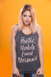 Poetic, Noble Land Mermaid Unisex Tank Top