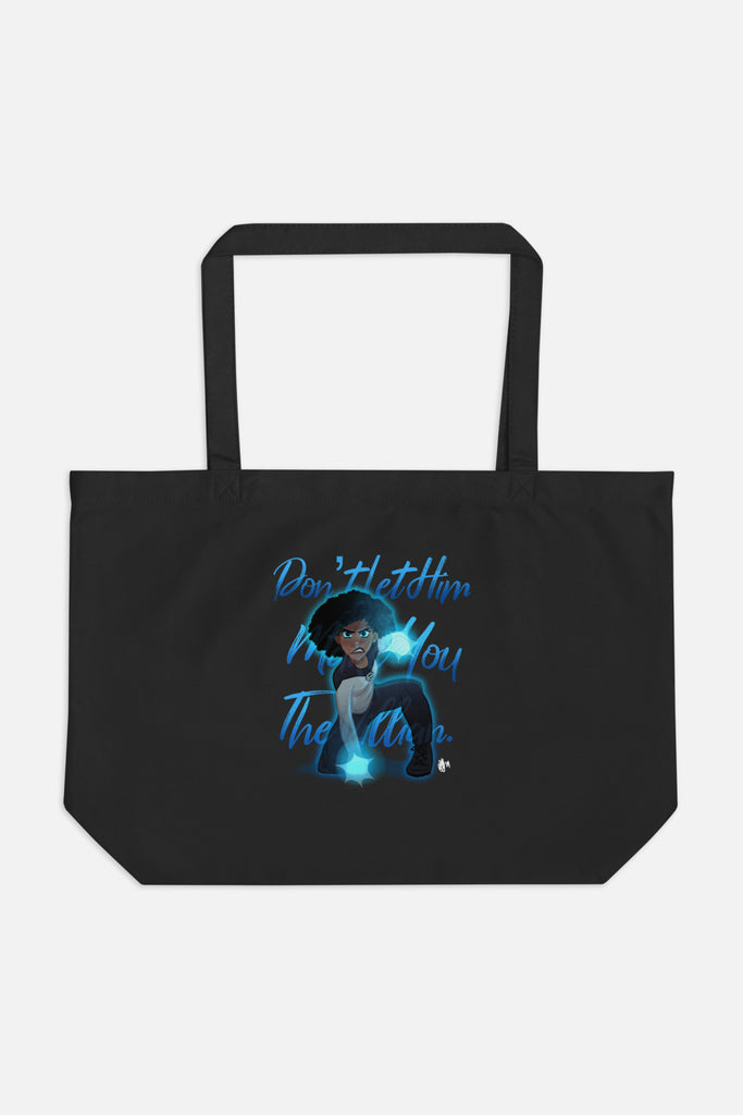 Don't Let Him Make You the Villain Large Eco Tote Bag | Butternut Gouache x Jordandene