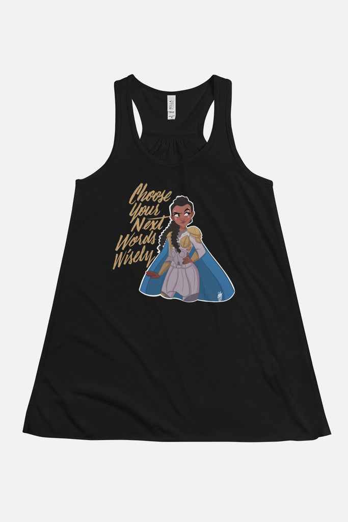 Choose Wisely Fitted Flowy Racerback Tank | Butternut Gouache x Jordandene