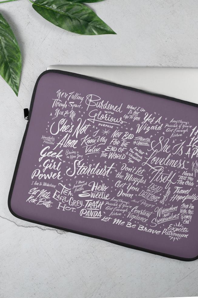 Jordandené Laptop Sleeve | Purple - 13 or 15 inch