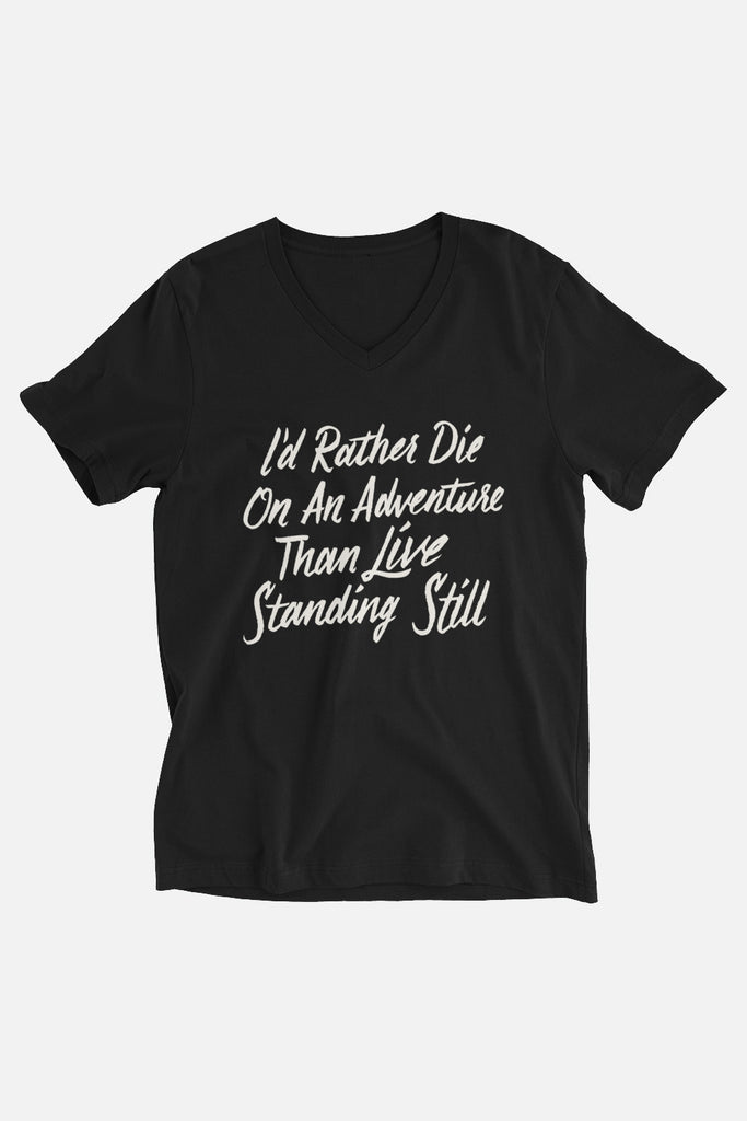I'd Rather Die on an Adventure Unisex V-Neck T-Shirt | V.E. Schwab Official Collection