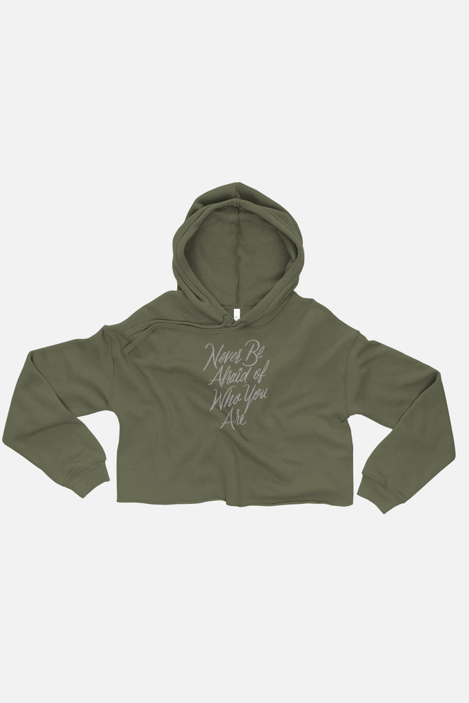 Never Be Afraid Fitted Crop Hoodie