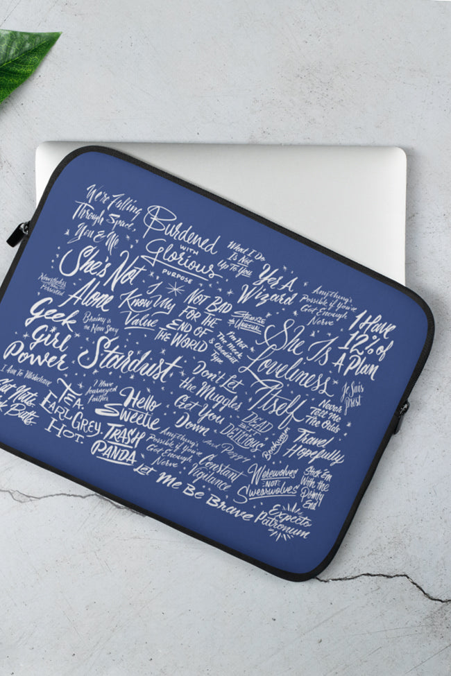 Jordandené Laptop Sleeve | Blue - 13 or 15 inch