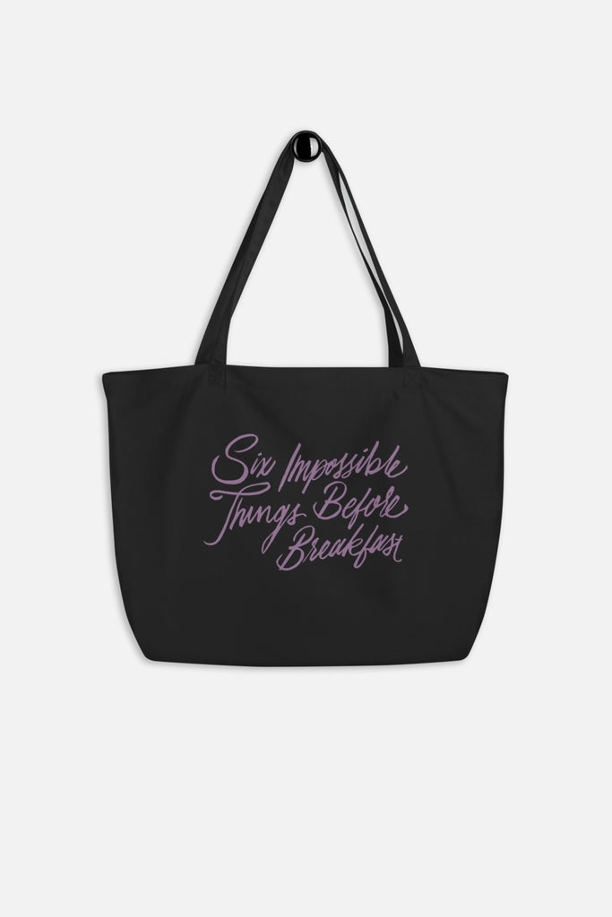 Six Impossible Things Large Eco Tote Bag | Alice in Wonderland