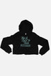 Toss a Coin Fitted Crop Hoodie