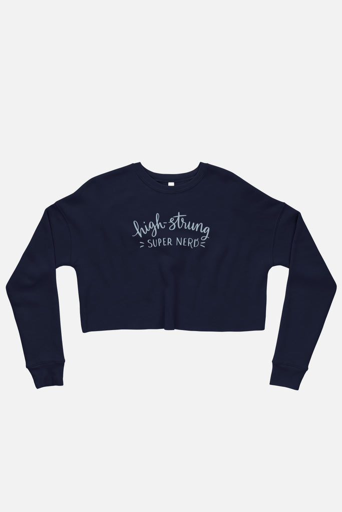 High-Strung Super Nerd Fitted Crop Sweatshirt
