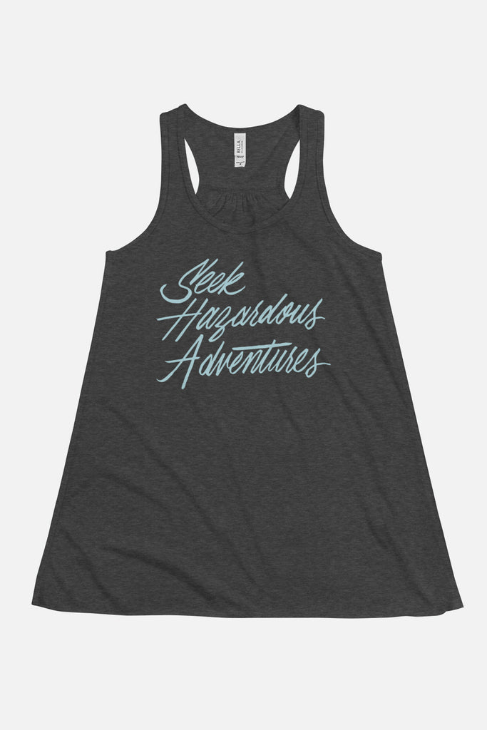 Seek Hazardous Adventures Fitted Flowy Racerback Tank