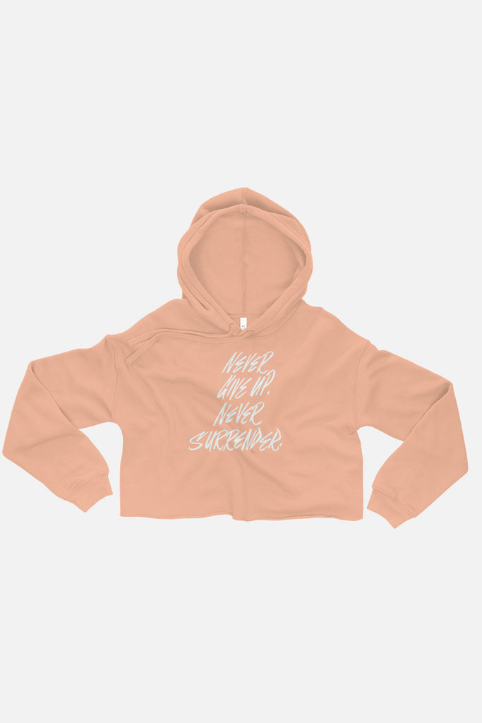 Never Surrender Fitted Crop Hoodie