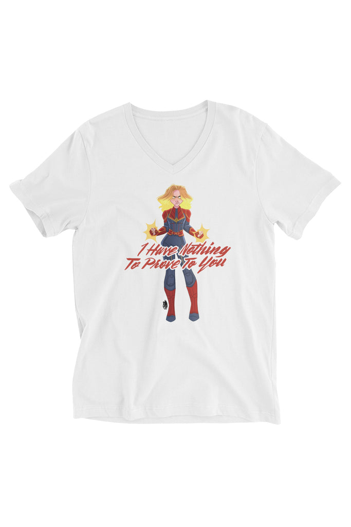 I Have Nothing to Prove to You Unisex V-Neck T-Shirt | Butternut Gouache x Jordandene