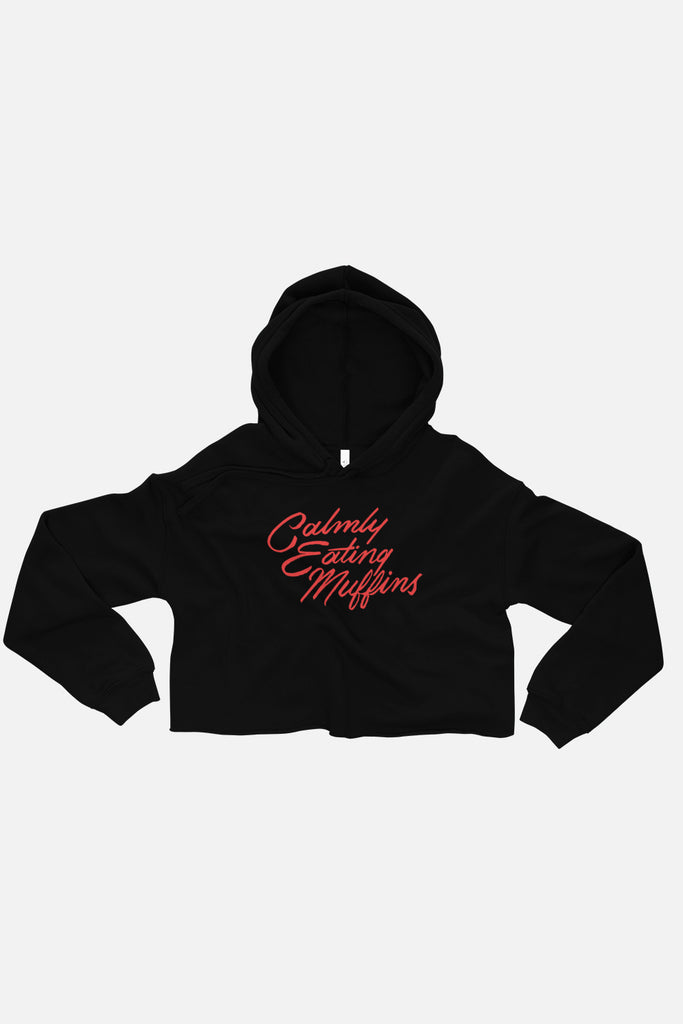 Calmly Eating Muffins Fitted Crop Hoodie | The Importance of Being Earnest